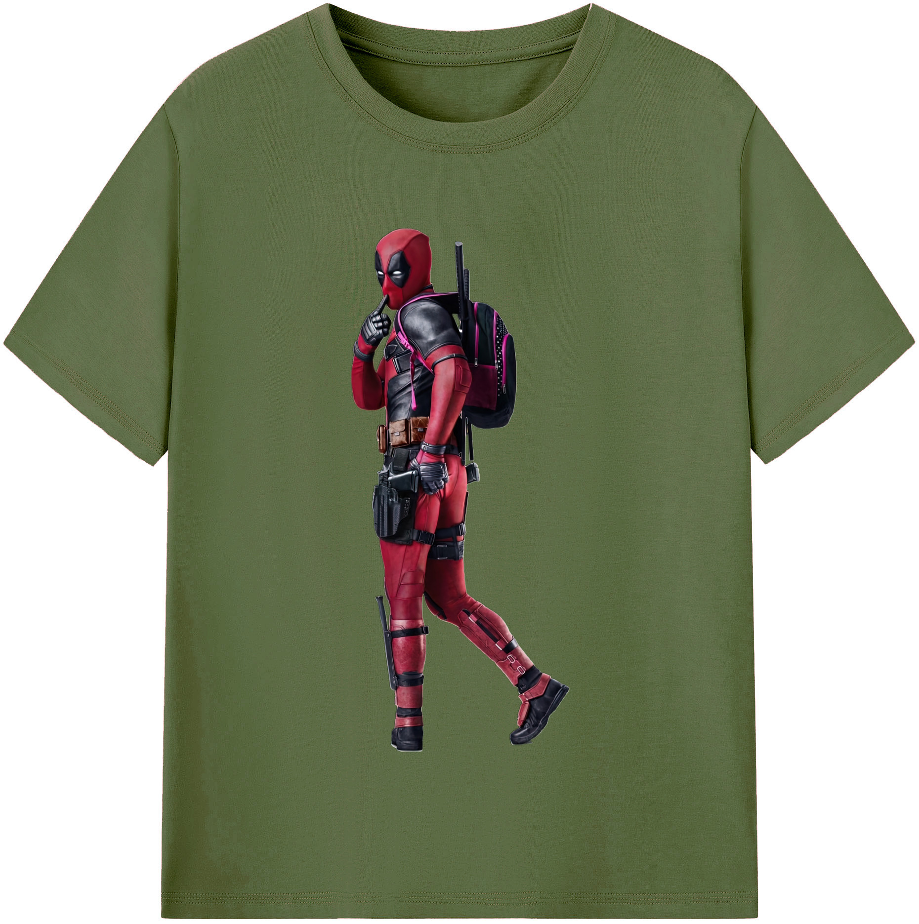 （画像用） Deadpool デッドプール 綿100％半袖Tシャツ（フロントプリント）